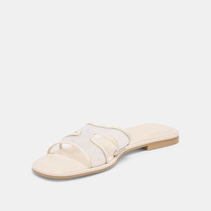 Flori Off White Mesh Sandals - OFF WHITE MESH