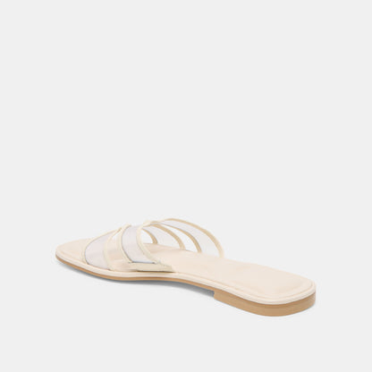 Flori Off White Mesh Sandals - OFF WHITE MESH