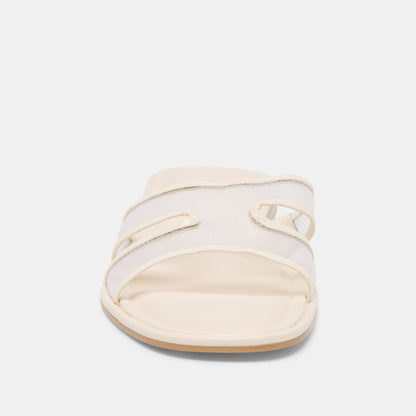 Flori Off White Mesh Sandals - OFF WHITE MESH