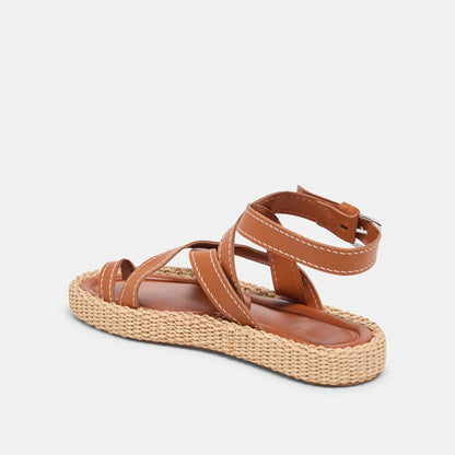 ROXIE SANDALS BROWN LEATHER - BROWN LEATHER