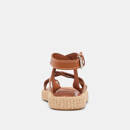 ROXIE SANDALS BROWN LEATHER - BROWN LEATHER