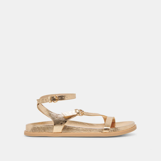DARLIS SANDALS GOLD DISTRESSED LEATHER - GOLD DISTRESSED LEATHER