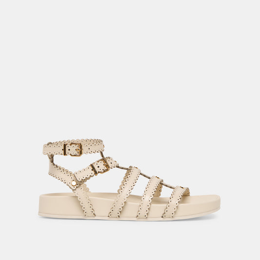 Susana Creme Leather Sandals - CREME LEATHER