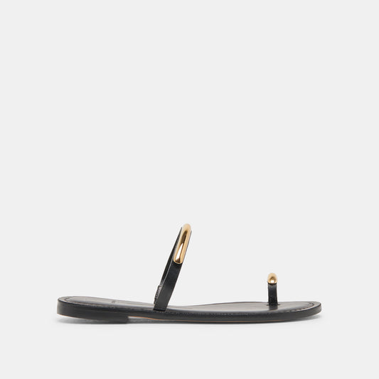 WINK SANDALS BLACK LEATHER - BLACK LEATHER