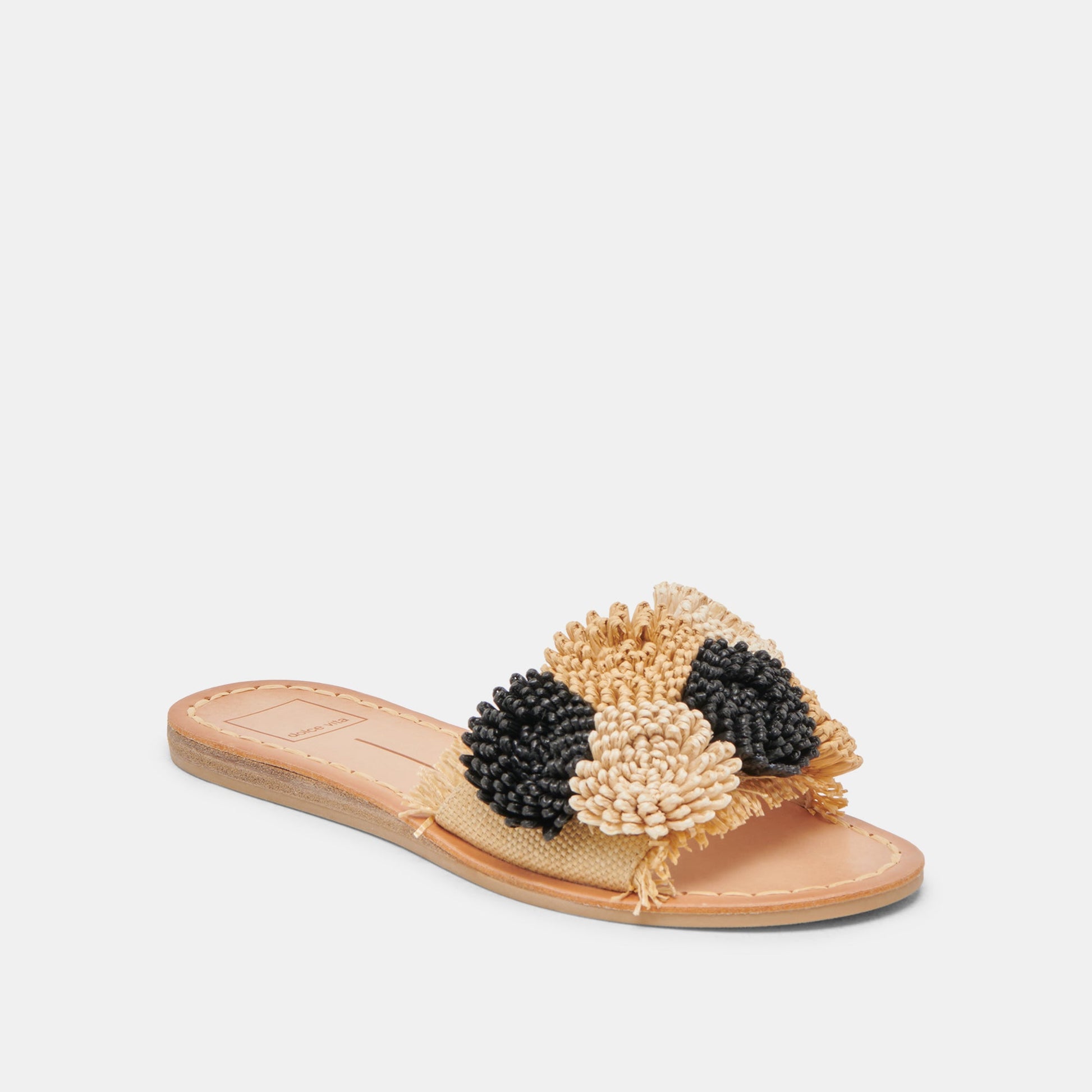 DANELA SANDALS BLACK NATURAL RAFFIA - BLACK NATURAL RAFFIA