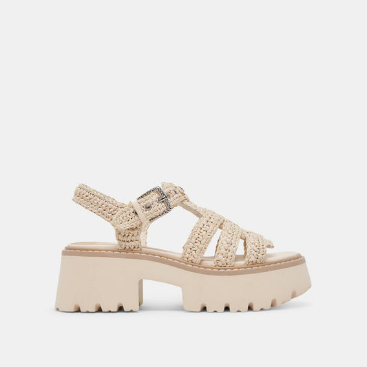 LATICE SANDALS OATMEAL KNIT - OATMEAL KNIT