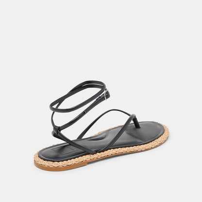COVE SANDALS BLACK LEATHER - BLACK LEATHER