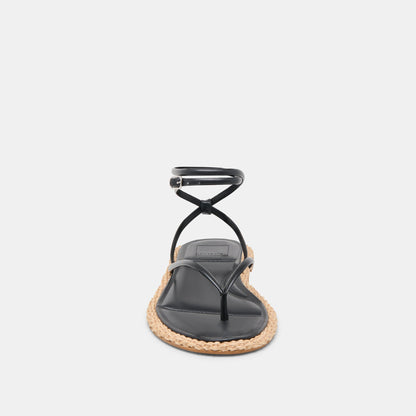 COVE SANDALS BLACK LEATHER - BLACK LEATHER
