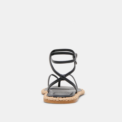 COVE SANDALS BLACK LEATHER - BLACK LEATHER