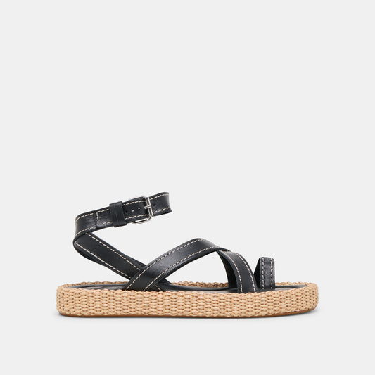 ROXIE SANDALS BLACK LEATHER - BLACK LEATHER