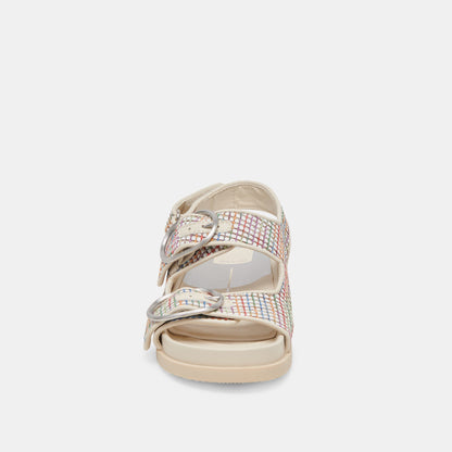 STARLA PRIDE SANDALS WHITE MULTI RAFFIA - WHITE MULTI RAFFIA