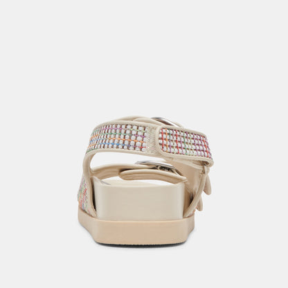 STARLA PRIDE SANDALS WHITE MULTI RAFFIA - WHITE MULTI RAFFIA