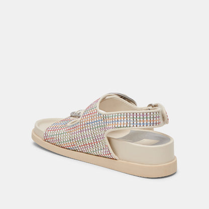 STARLA PRIDE SANDALS WHITE MULTI RAFFIA - WHITE MULTI RAFFIA