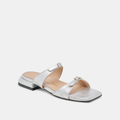 LAVERN SANDALS SILVER METALLIC LEATHER - SILVER METALLIC LEATHER