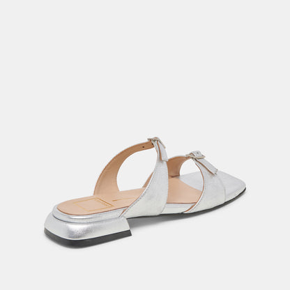 LAVERN SANDALS SILVER METALLIC LEATHER - SILVER METALLIC LEATHER