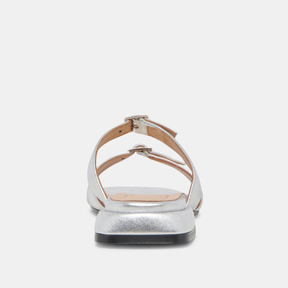 LAVERN SANDALS SILVER METALLIC LEATHER - SILVER METALLIC LEATHER