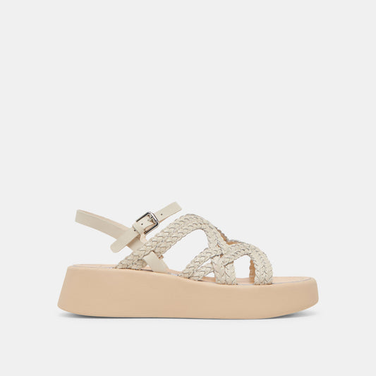GATSBY SANDALS CREME LEATHER - CREME LEATHER