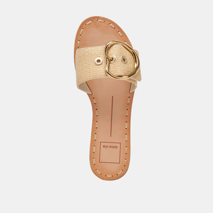 DANNA SANDALS NATURAL RAFFIA - NATURAL RAFFIA