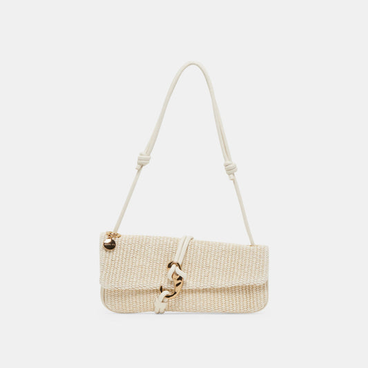 Alice Natural Raffia Shoulder Bag - NATURAL RAFFIA