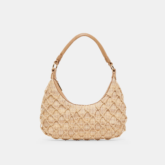 POSITANO SHOULDER BAG NATURAL RAFFIA - NATURAL RAFFIA