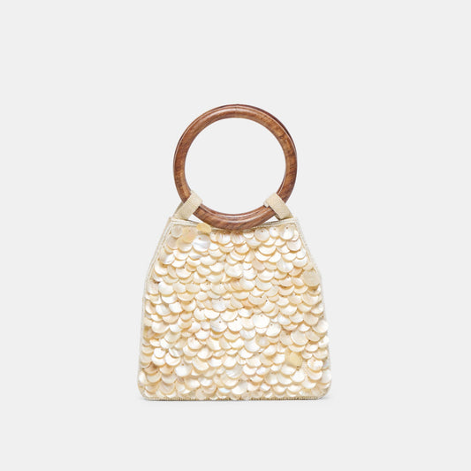 Allegra Natural Sequin Handbag - NATURAL SEQUIN