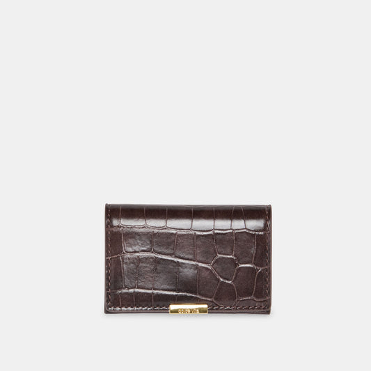 Mini-Me Brown Croco Stella Wallet - BROWN CROCO STELLA