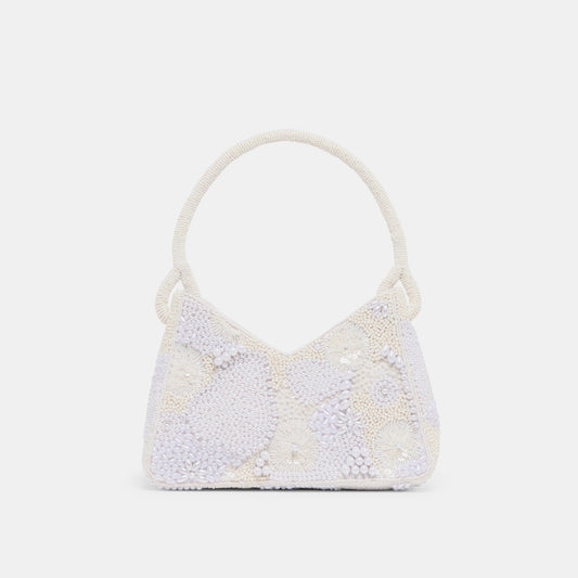Amelia Pearl Beaded Shoulder Bag - PEARL BEADED