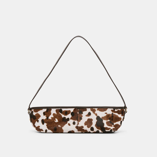 Savaii Cocoa Calf Hair Shoulder Bag - COCOA CALF HAIR