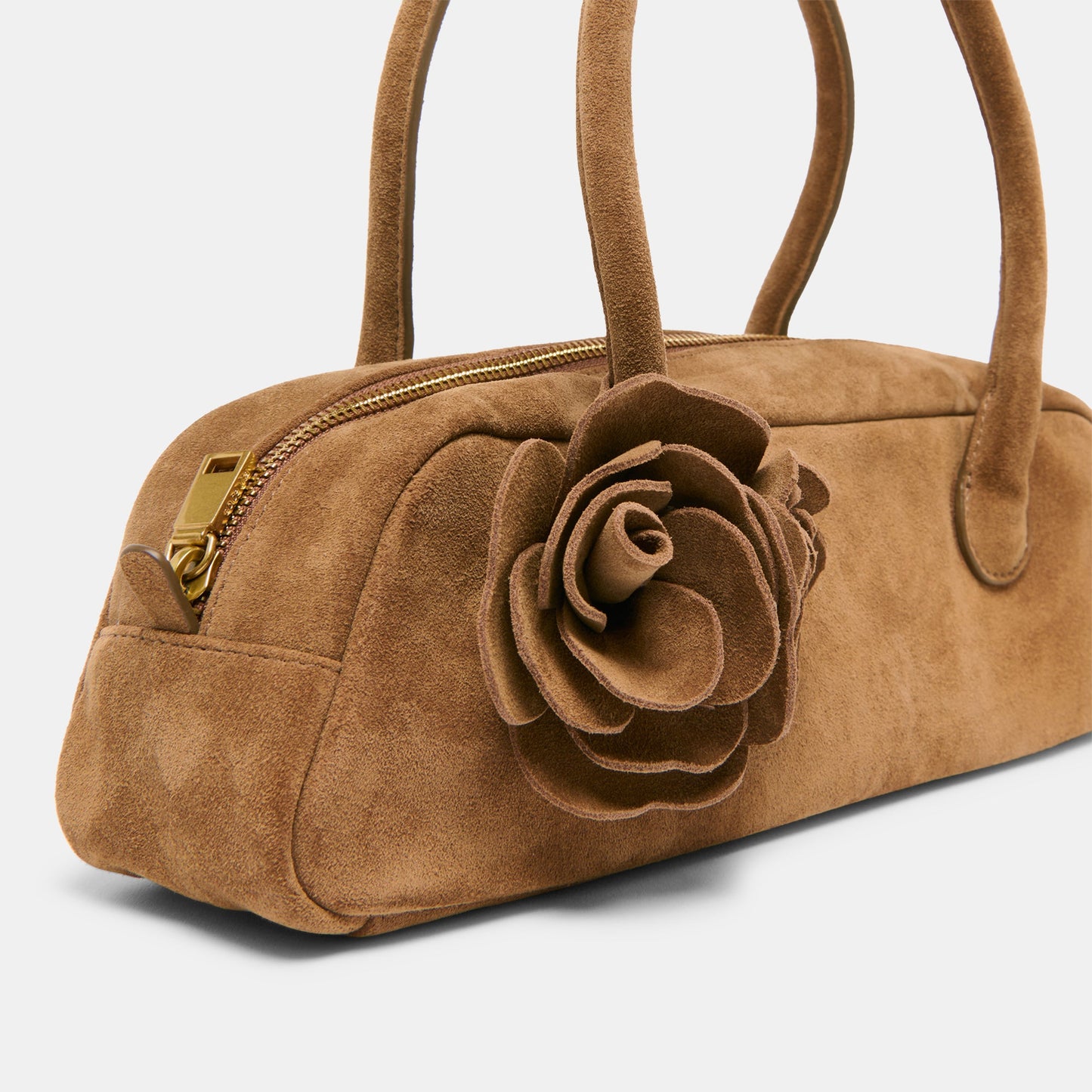 Boracay Brown Suede Shoulder Bag - BROWN SUEDE