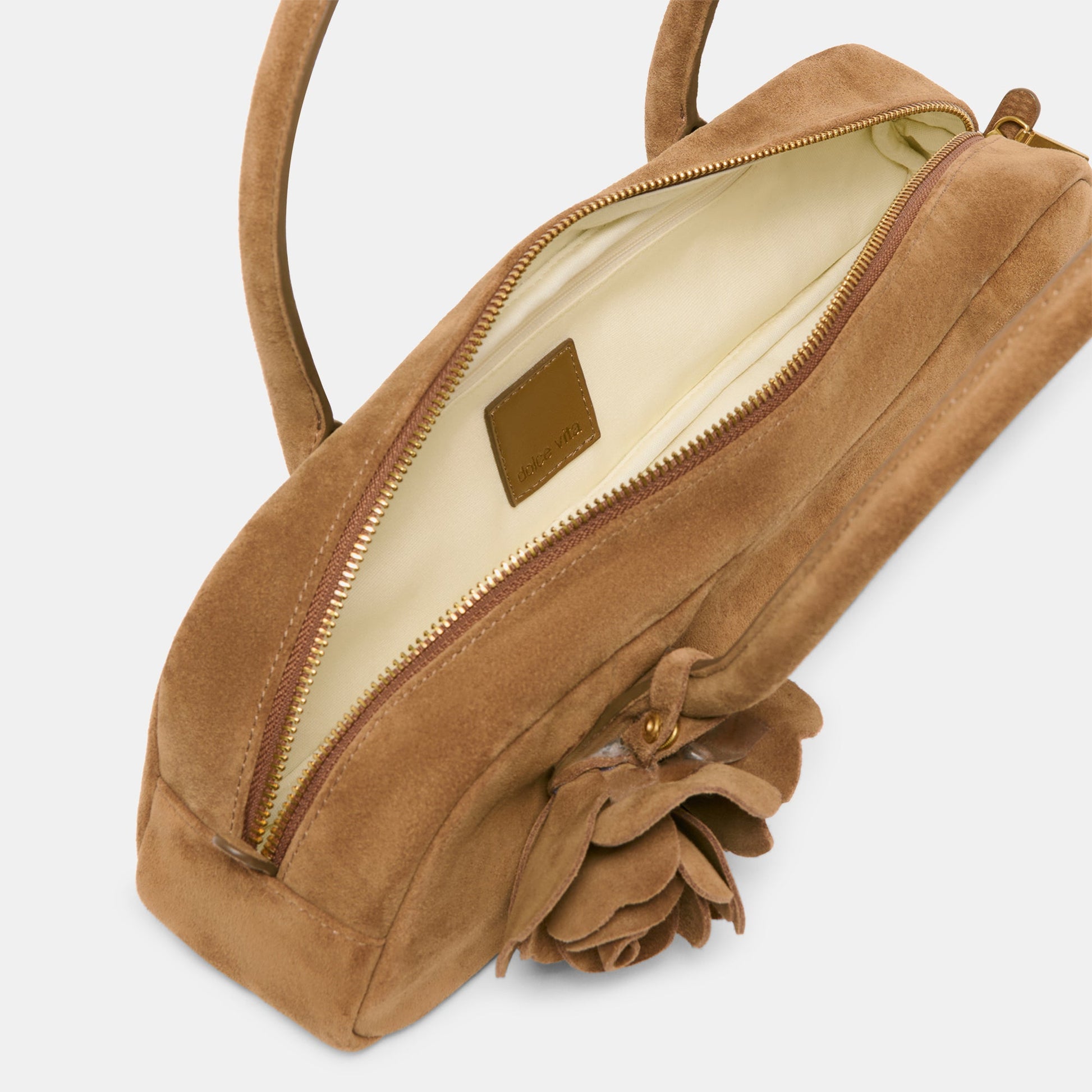 Boracay Brown Suede Shoulder Bag - BROWN SUEDE