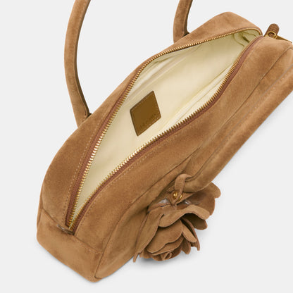 Boracay Brown Suede Shoulder Bag - BROWN SUEDE