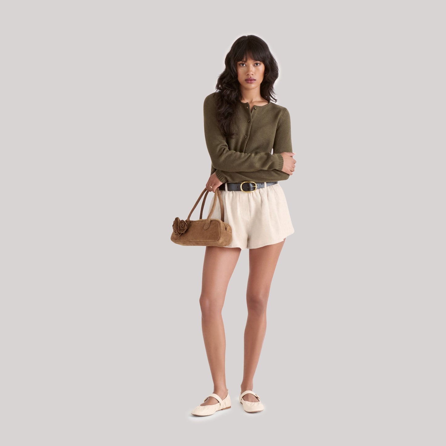 Boracay Brown Suede Shoulder Bag - BROWN SUEDE