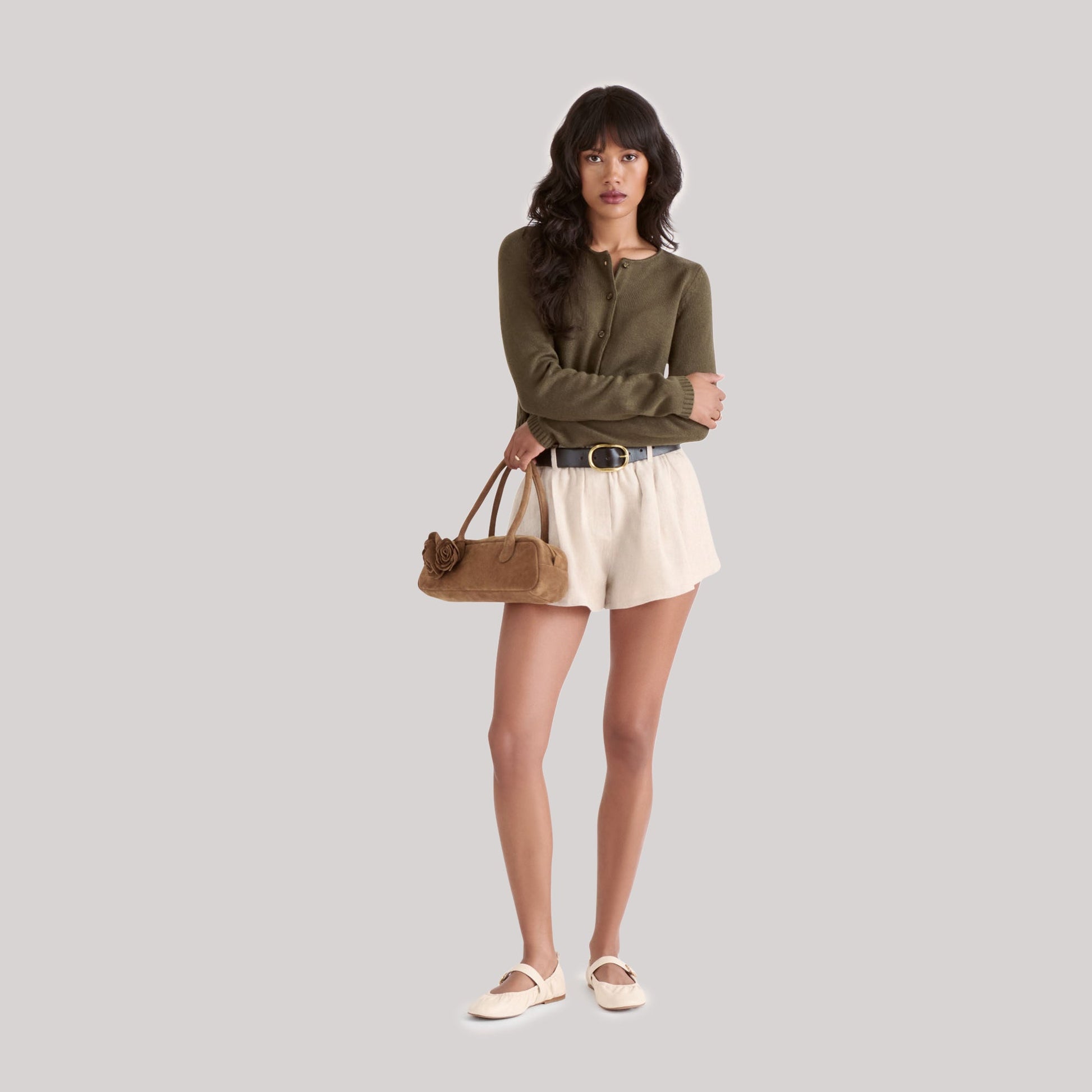Boracay Brown Suede Shoulder Bag - BROWN SUEDE