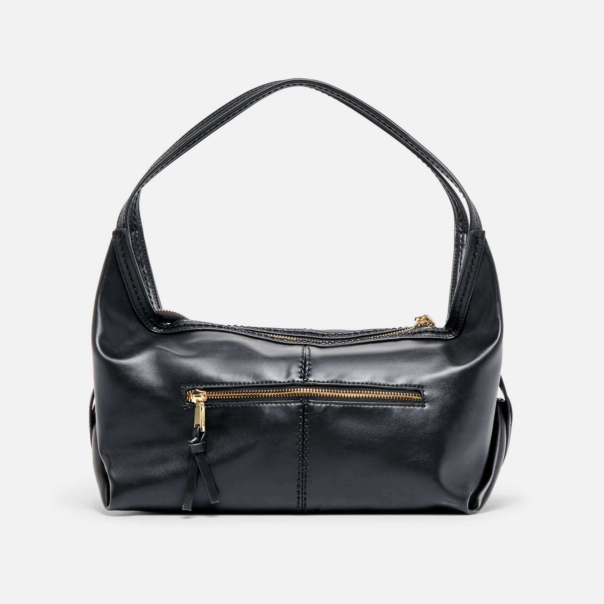 Billy Black Leather Shoulder Bag - BLACK LEATHER