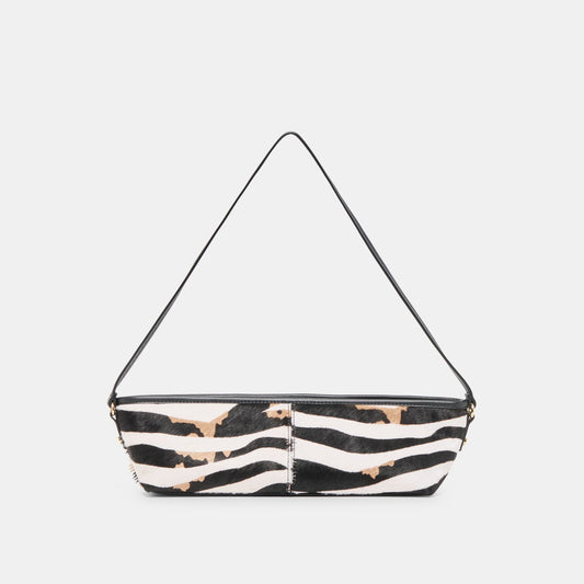 Savaii Zebra Calf Hair Shoulder Bag - ZEBRA CALF HAIR