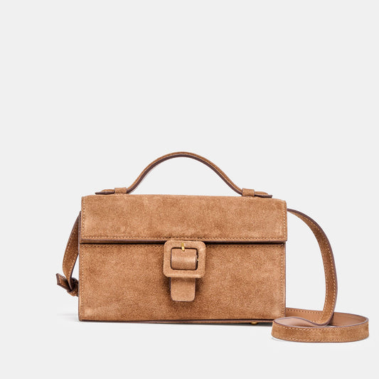 Chris Camel Suede Crossbody - CAMEL SUEDE