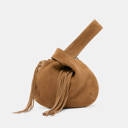 Zury Camel Suede Handbag - CAMEL SUEDE