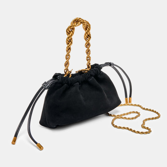 Cleo Black Suede Crossbody - BLACK SUEDE
