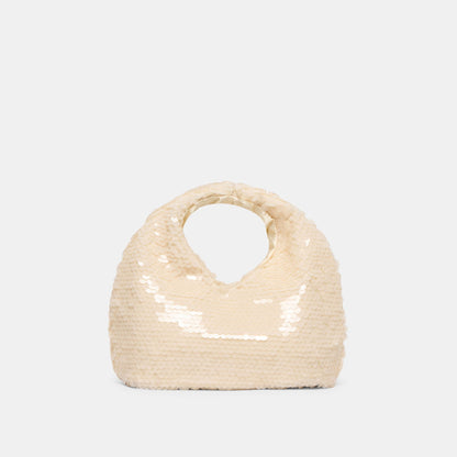 Dahlia Sequin Ivory Sequin Handbag - IVORY SEQUIN