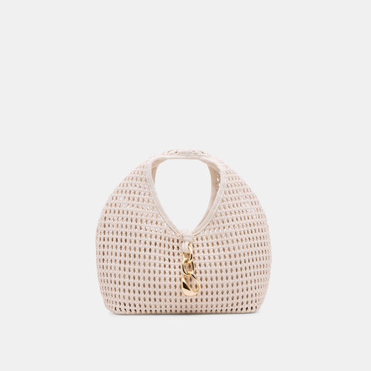 Dahlia Ivory Stella Woven Handbag - IVORY WOVEN STELLA