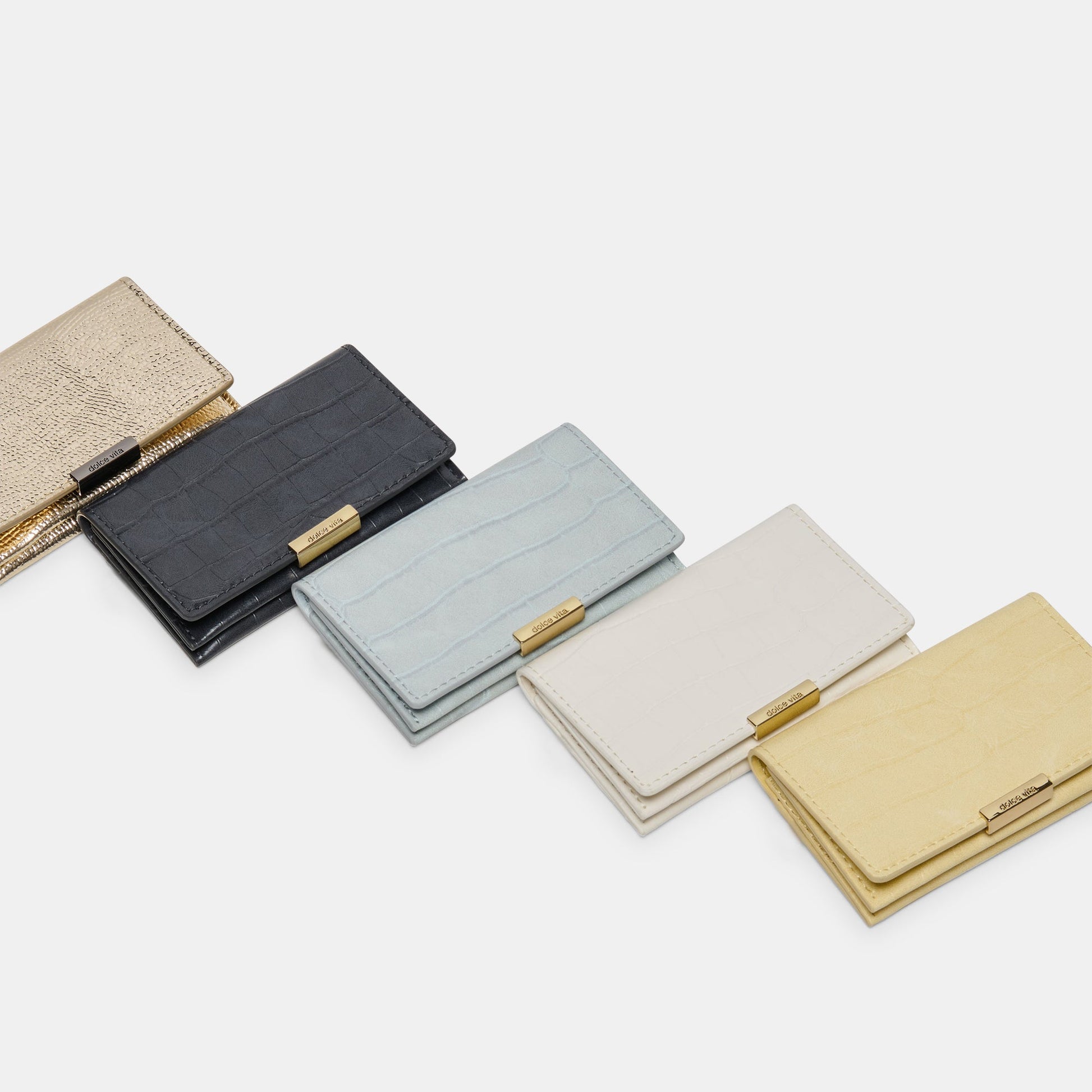 Mini-Me Grey Croco Stella Wallet - GREY CROCO STELLA