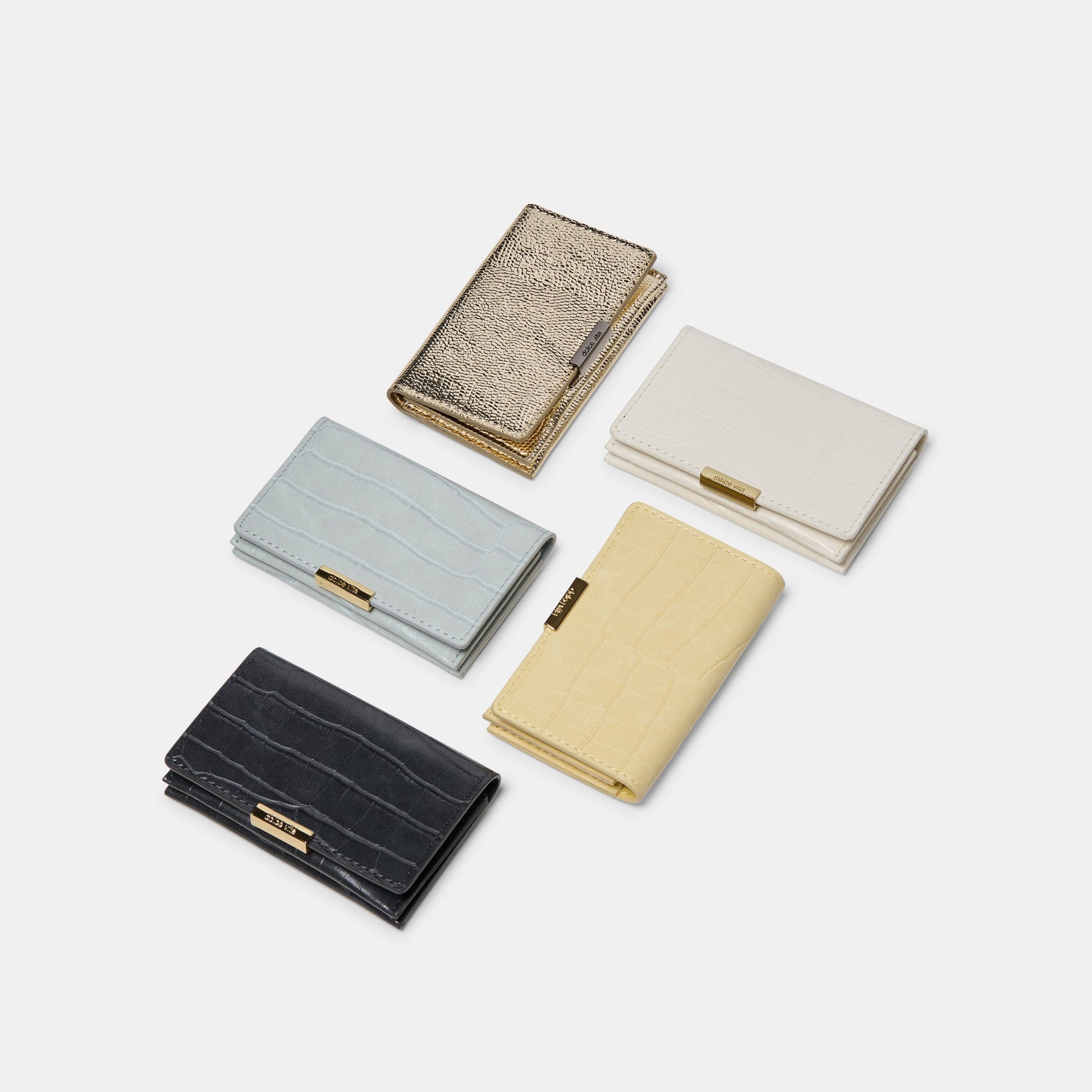 Mini-Me Grey Croco Stella Wallet - GREY CROCO STELLA