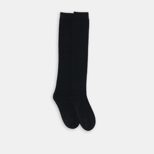 Knee High Black Socks - BLACK