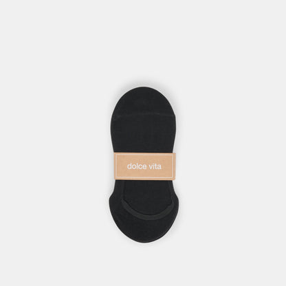 4 PACK NO SHOW SOCKS BLACK WHITE - BLACK WHITE