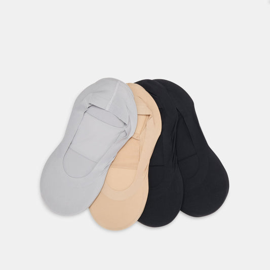 4 Pack No-Show Multi Cushioned Socks - MULTI