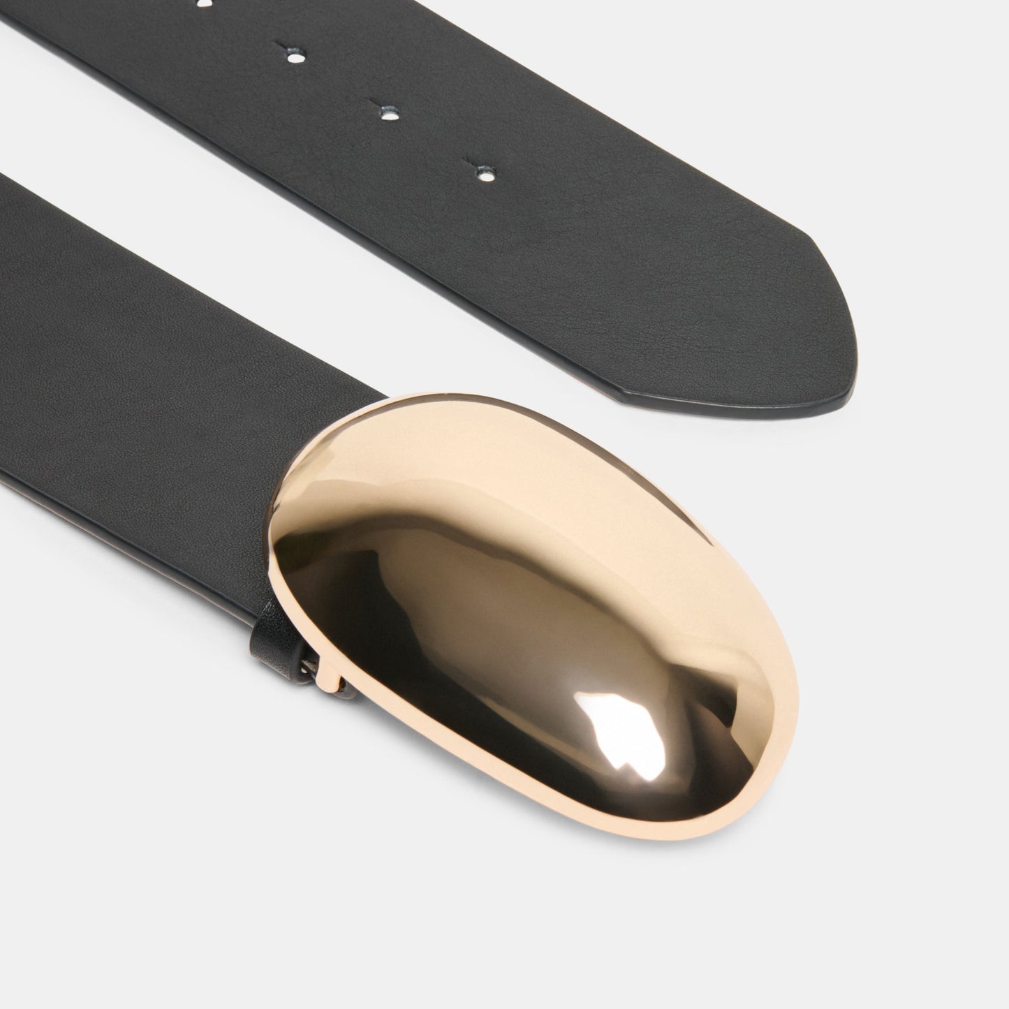 Bubble Black Gold Buckle Belt - BLACK GOLD