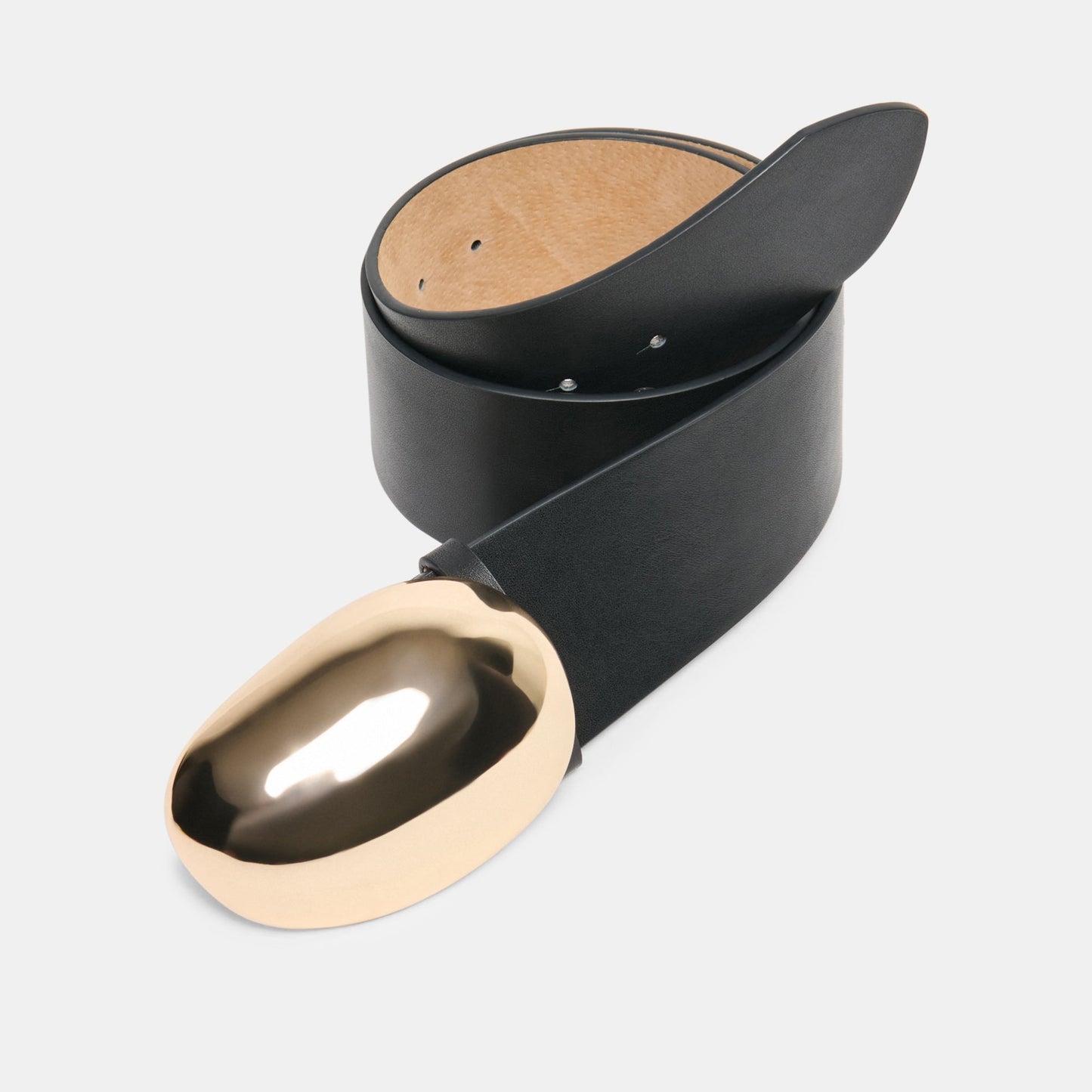 Bubble Black Gold Buckle Belt - BLACK GOLD