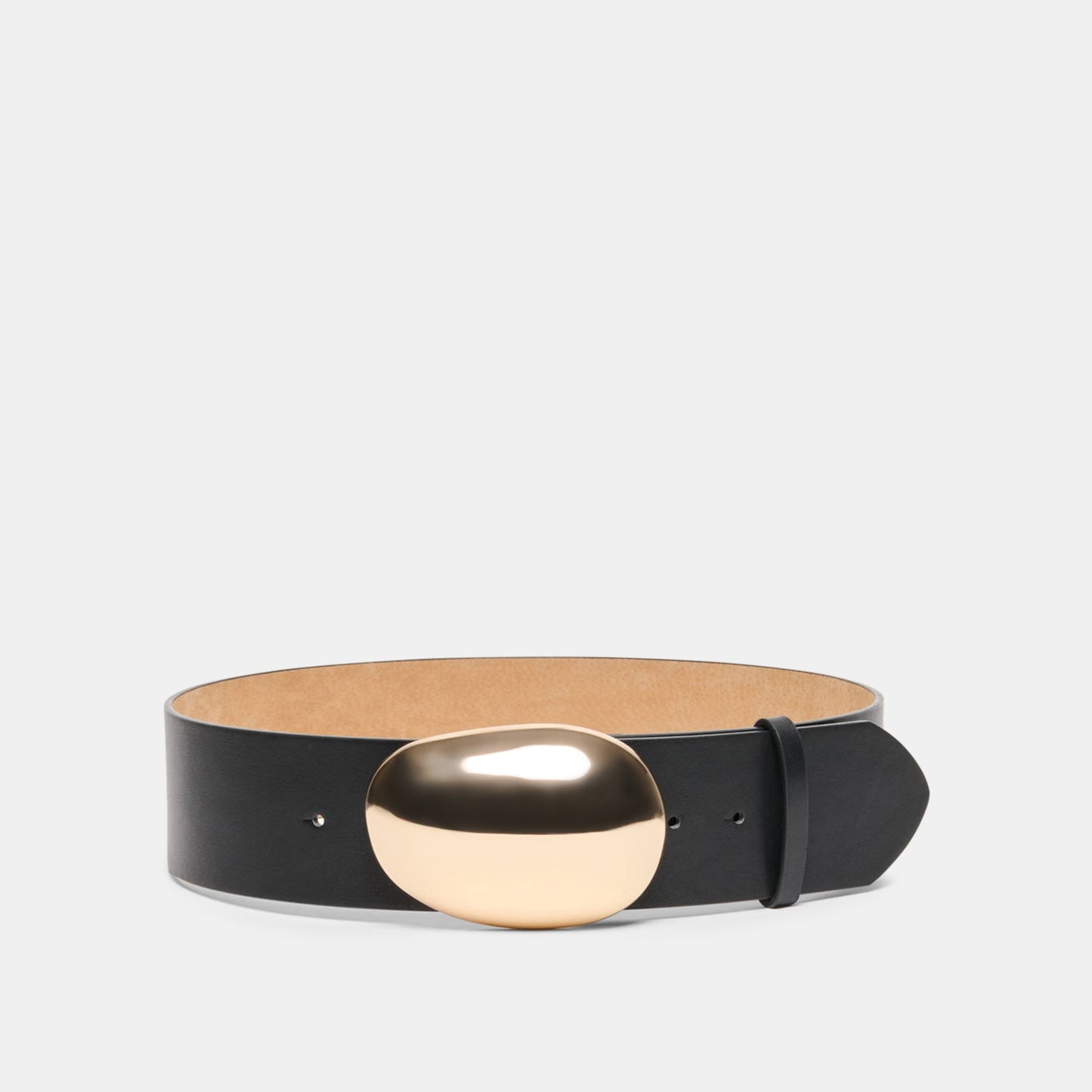 Bubble Black Gold Buckle Belt - BLACK GOLD