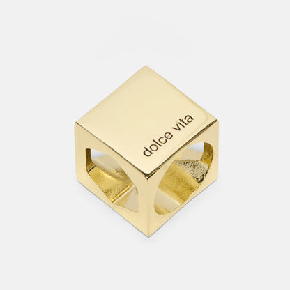 Scarf Ring Gold Bag Charm - GOLD