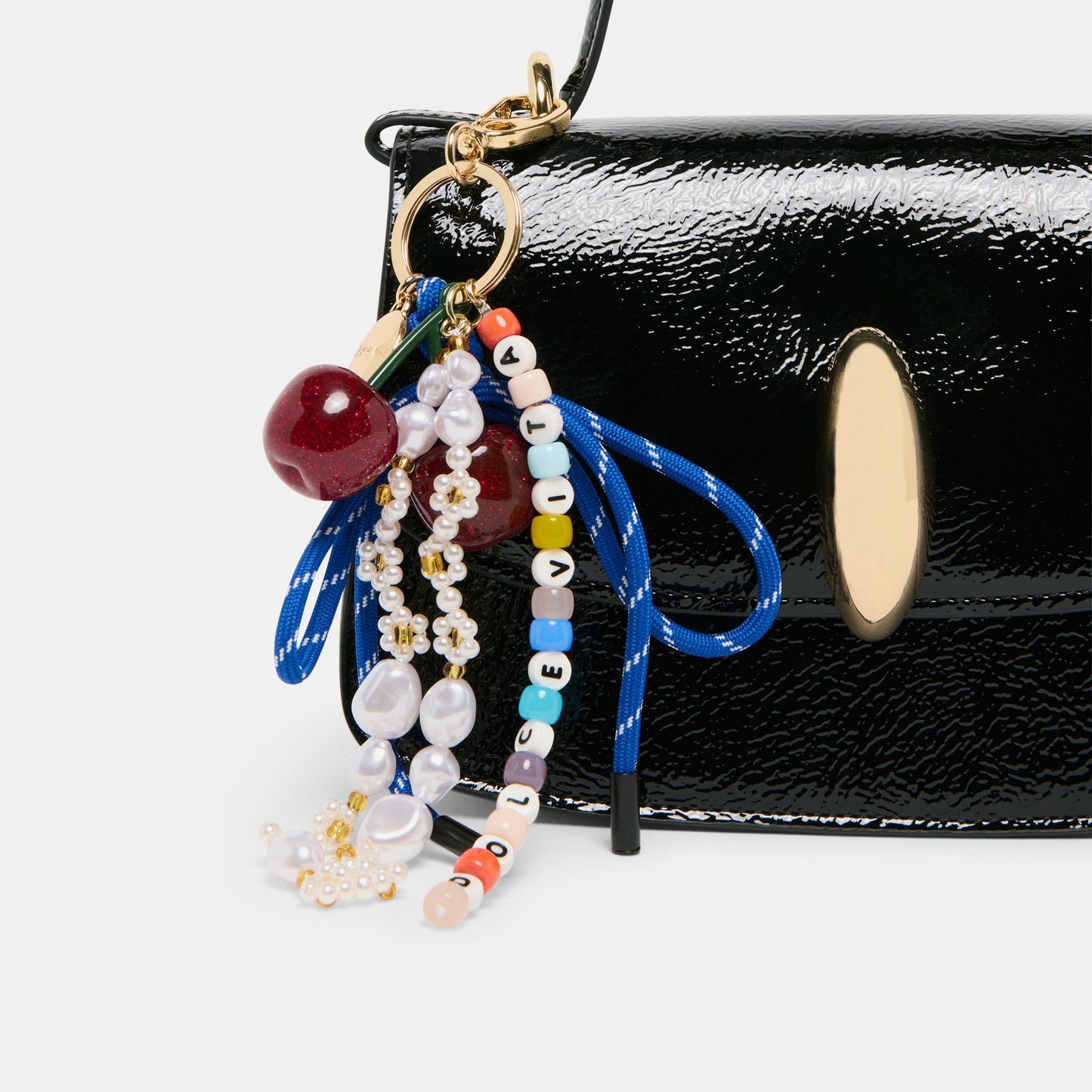 Dolce Vita Blue Multi Beaded Bag Charm - BLUE MULTI